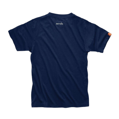 Navy - Back - Scruffs Mens Eco-Worker T-Shirt
