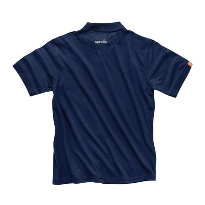 Navy - Back - Scruffs Womens-Ladies Eco-Worker Polo Shirt