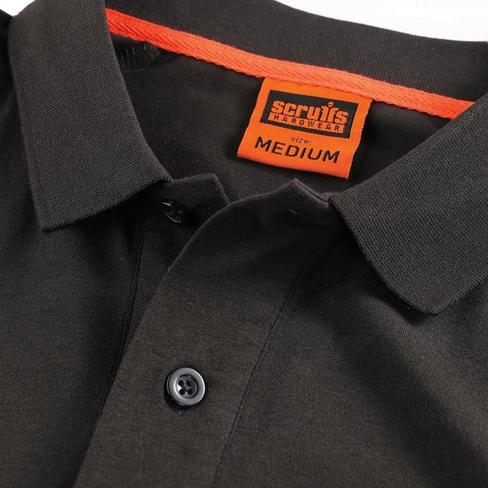 Black - Side - Scruffs Womens-Ladies Tech Polo Shirt