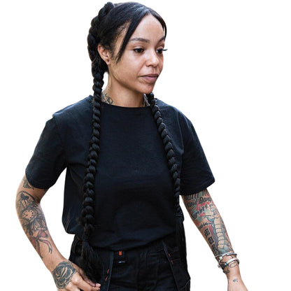 Black - Side - Scruffs Womens-Ladies Trade T-Shirt