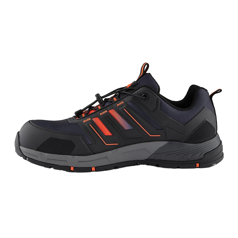 Black-Orange - Side - Scruffs Mens Safety Trainers