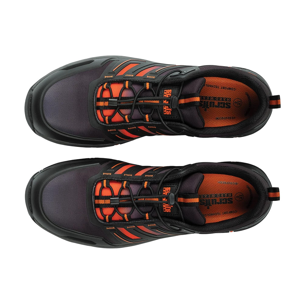 Black-Orange - Pack Shot - Scruffs Mens Safety Trainers