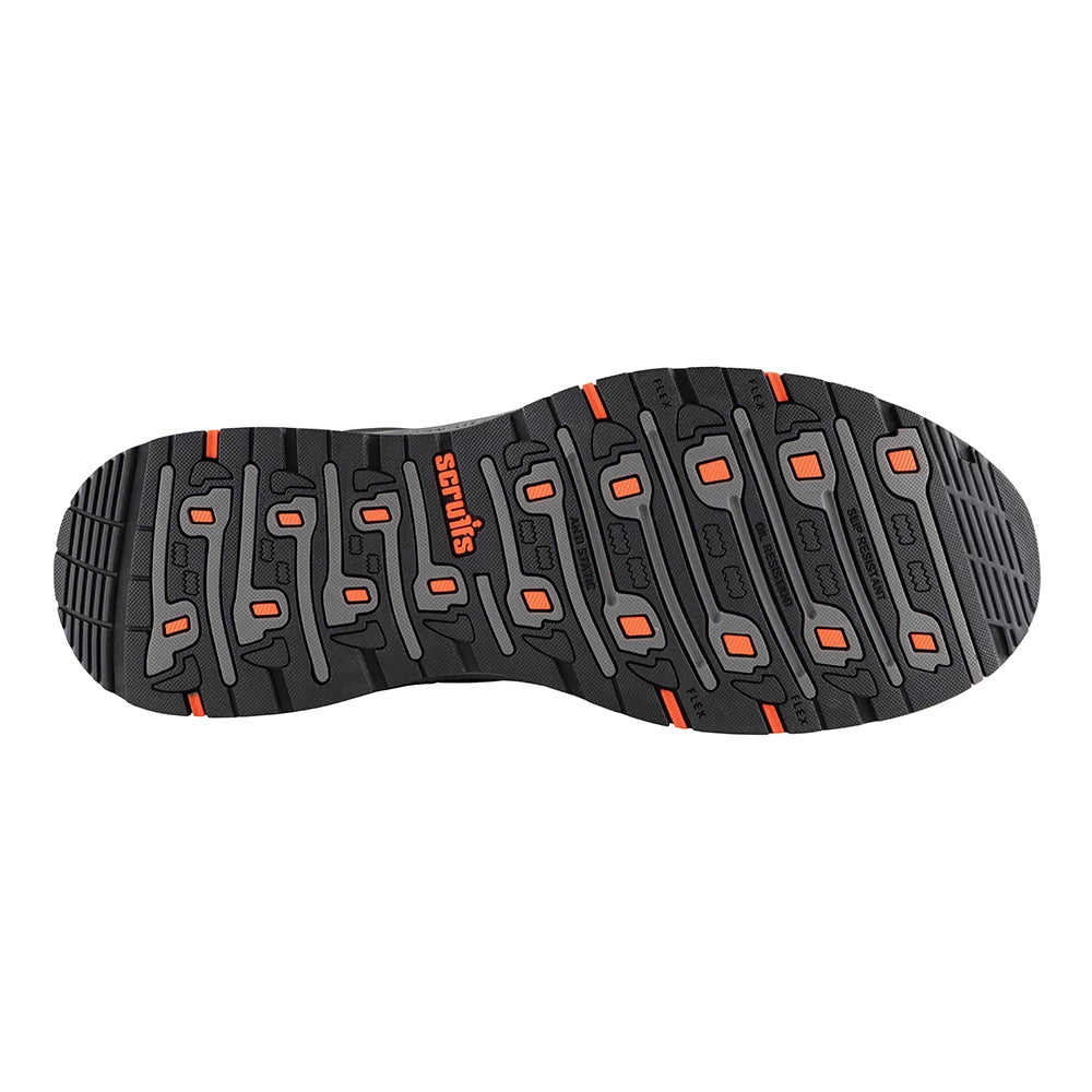 Black-Orange - Close up - Scruffs Mens Safety Trainers