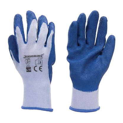 Blue-White - Side - Silverline Latex Gloves