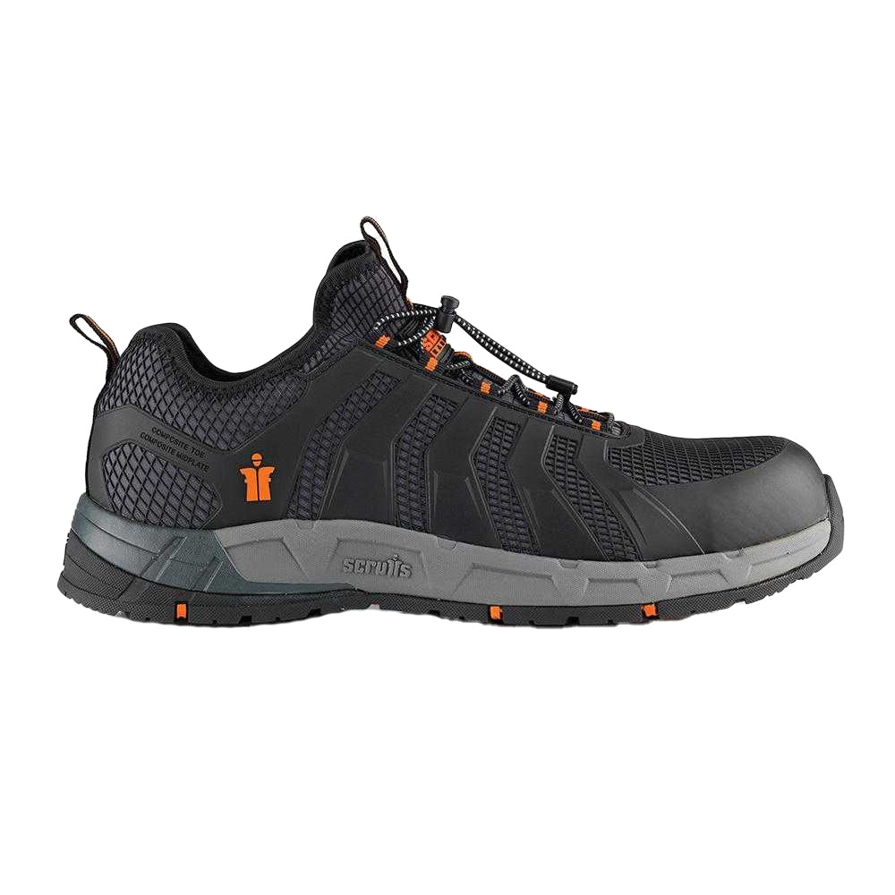 Black - Side - Scruffs Mens Argon Safety Trainers