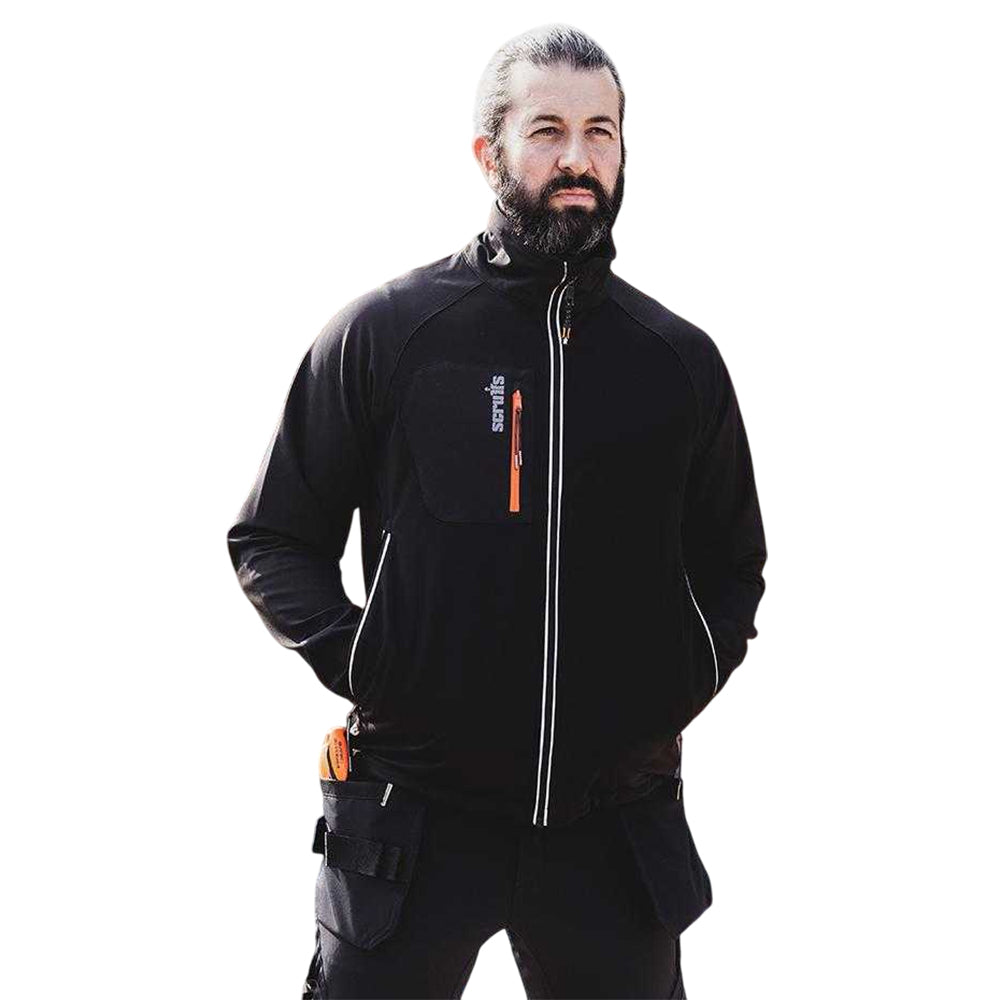 Black - Side - Scruffs Mens Trade Flex Jacket