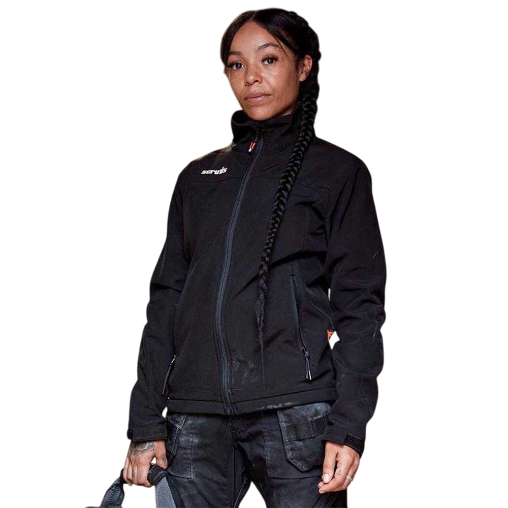 Black - Side - Silverline Womens-Ladies Trade Softshell Jacket