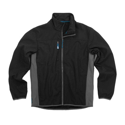 Black-Charcoal - Front - Tough Grit Mens Two Tone Softshell Jacket