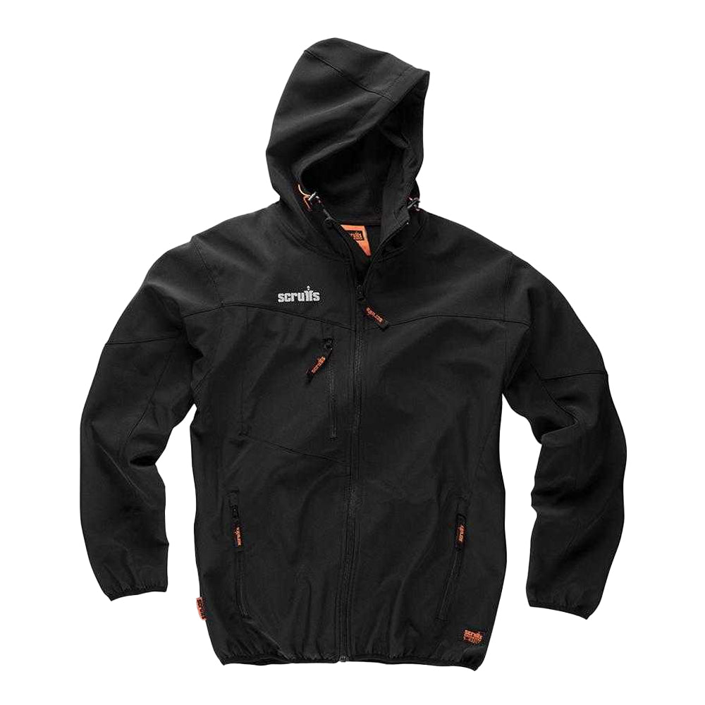Black - Front - Scruffs Mens Softshell Jacket