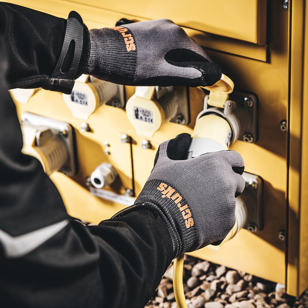 Black-Grey - Lifestyle - Scruffs Work Gloves (Pack of 5)