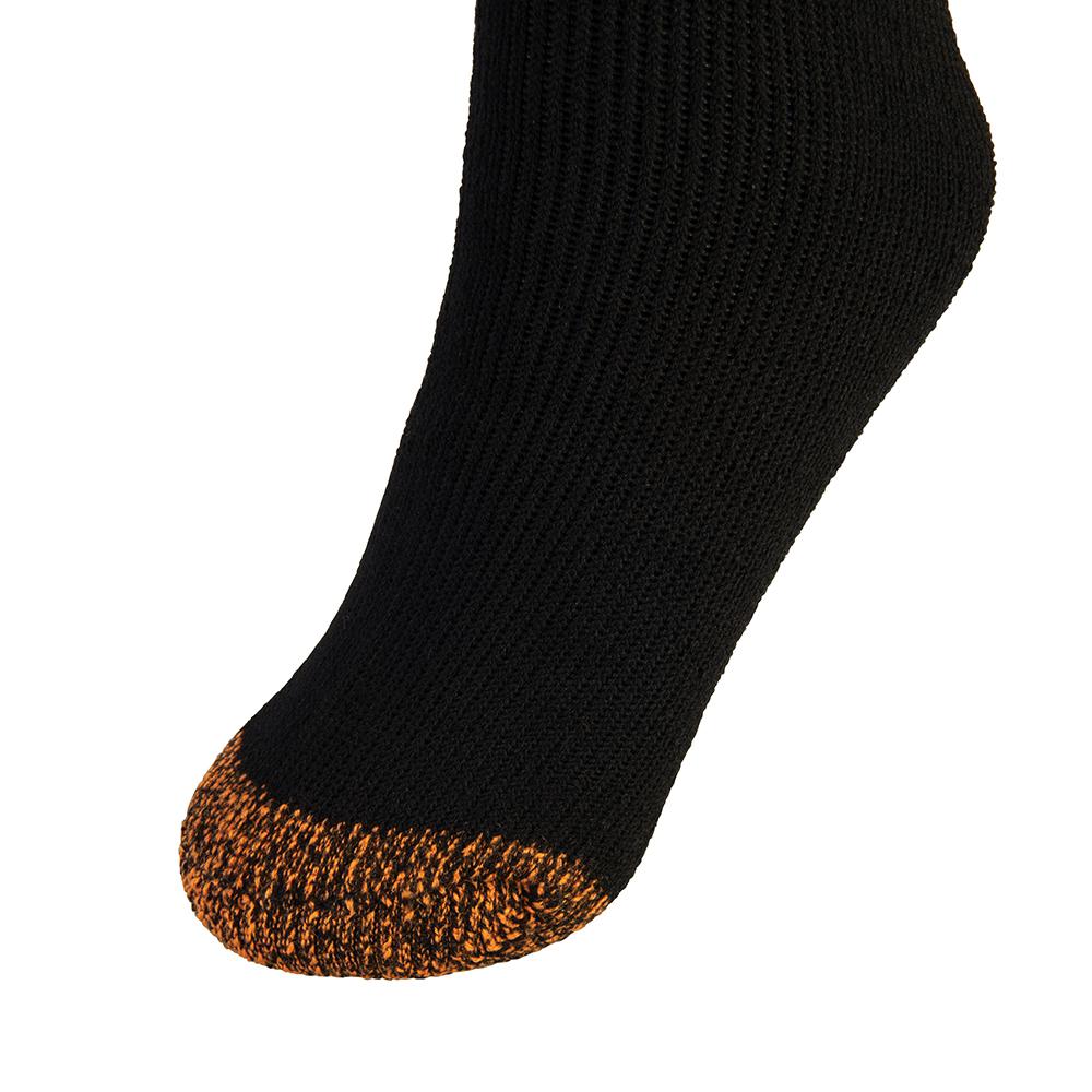 Black-Orange - Side - Scruffs Mens Thermal Ankle Socks