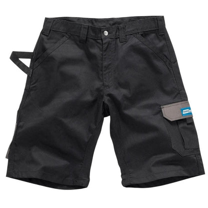 Black - Front - Tough Grit Mens Work Shorts