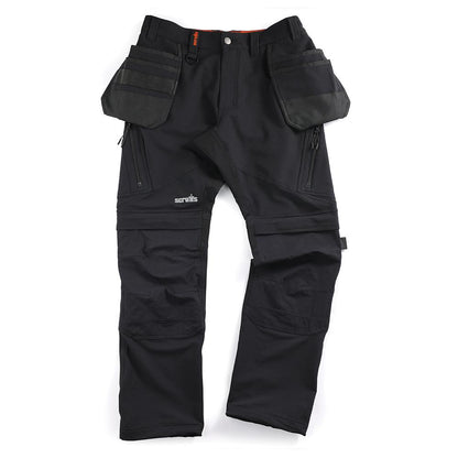 Black - Back - Scruffs Mens Tech Holster Pocket Work Trousers