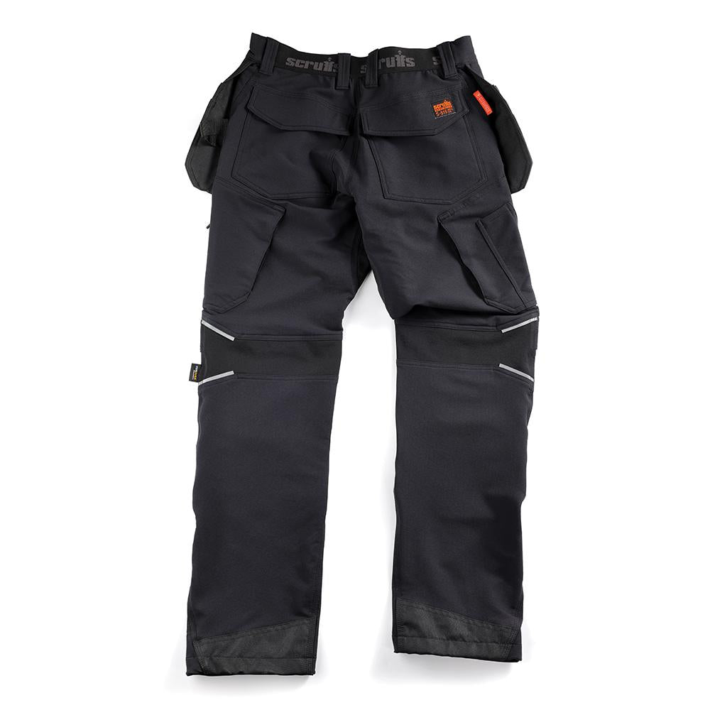 Black - Close up - Scruffs Mens Tech Holster Pocket Work Trousers