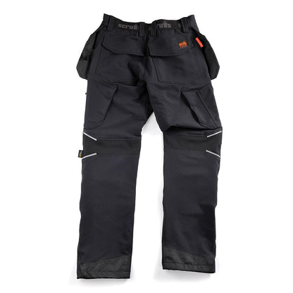 Black - Close up - Scruffs Mens Tech Holster Pocket Work Trousers