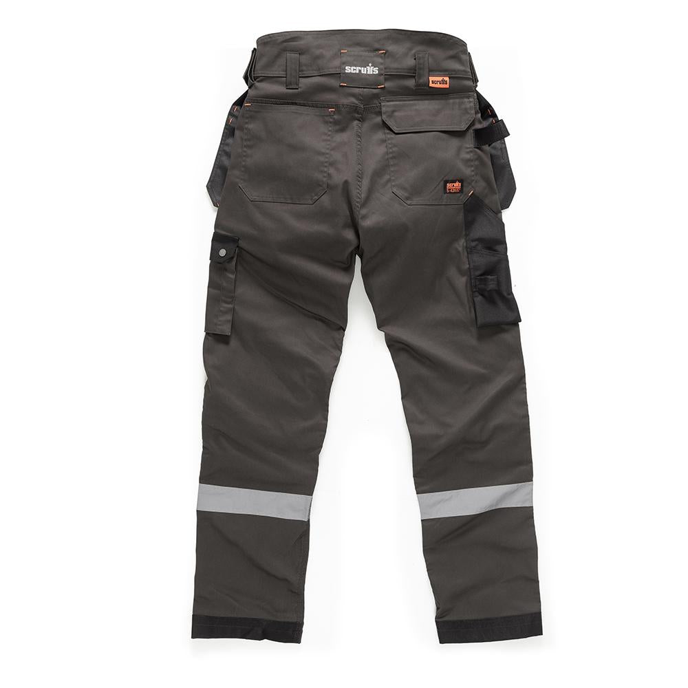 Graphite - Back - Scruffs Mens Trade Stretch Work Trousers