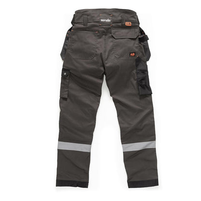 Graphite - Back - Scruffs Mens Trade Stretch Work Trousers