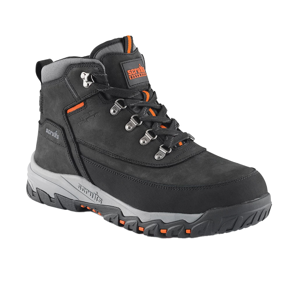 Black - Front - Scruffs Mens Scarfell Nubuck Safety Boots