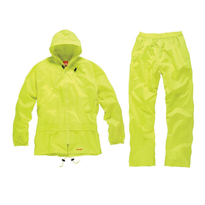 Yellow - Front - Scruffs Unisex Adult Loose Waterproof Jacket And Trousers Set