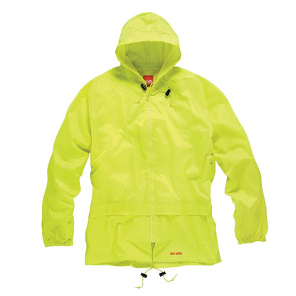 Yellow - Back - Scruffs Unisex Adult Loose Waterproof Jacket And Trousers Set