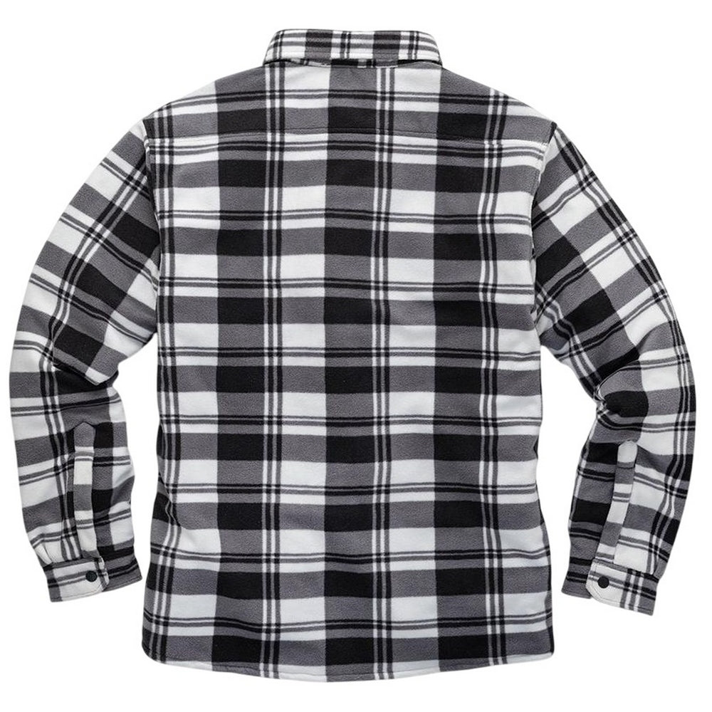 Black-White - Back - Scruffs Mens Checked Padded Shirt