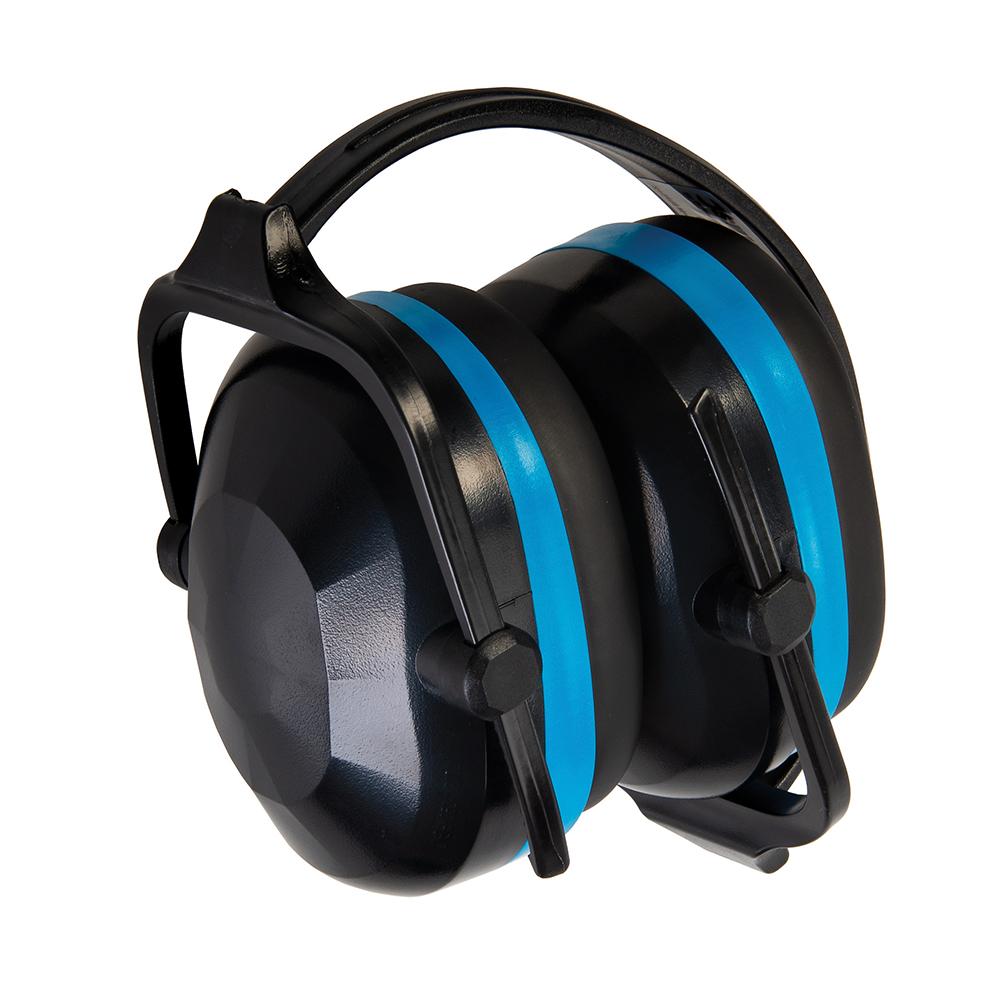 Black - Side - Silverline SNR=29dB Foldable Ear Defenders