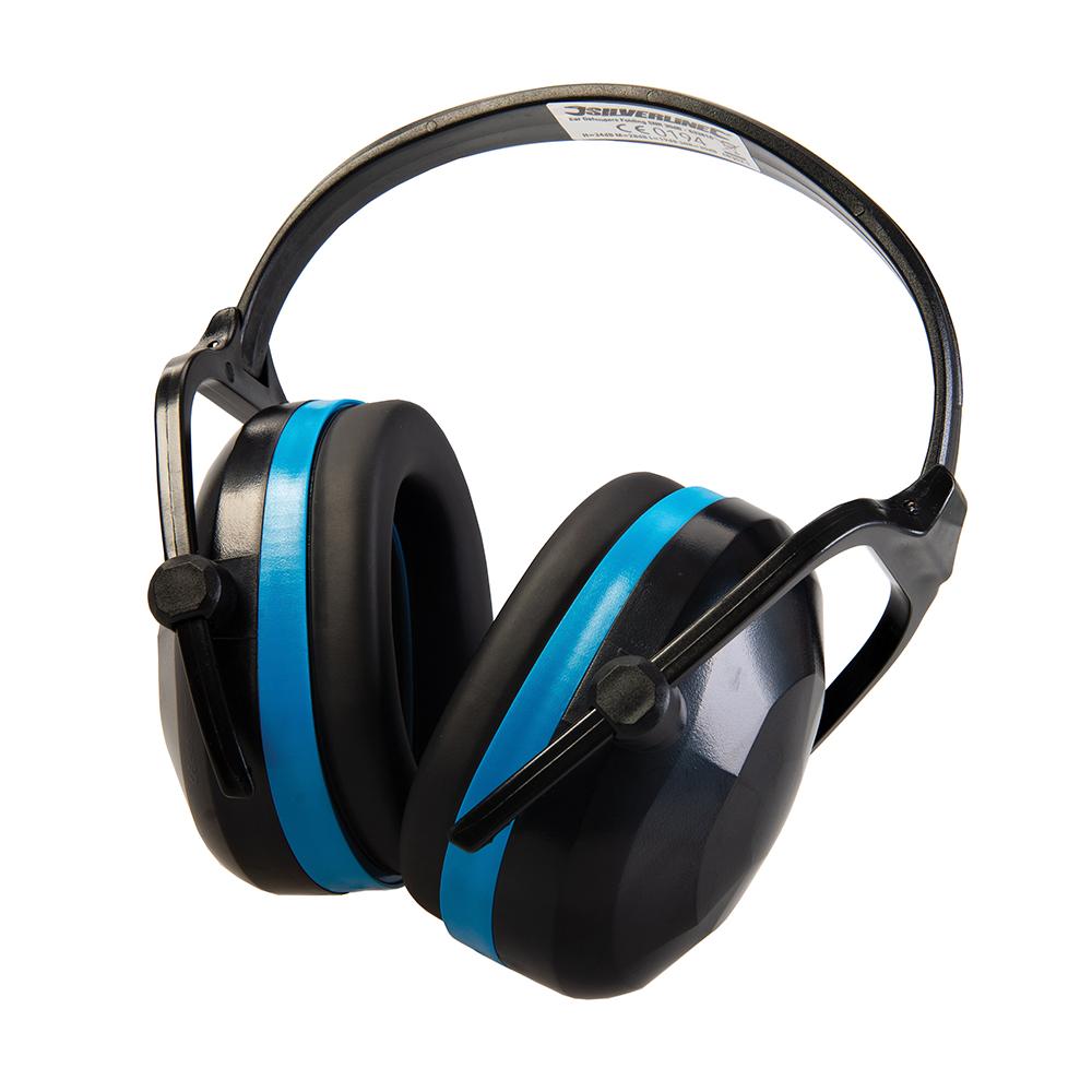 Black - Front - Silverline SNR=29dB Foldable Ear Defenders