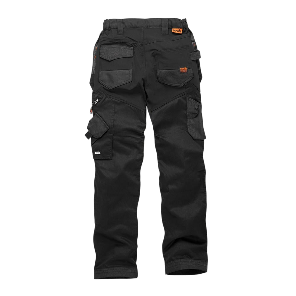 Black - Back - Scruffs Womens-Ladies Trade Flex Holster Pocket Work Trousers