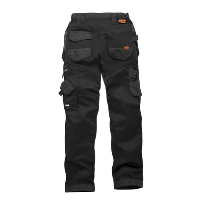 Black - Back - Scruffs Womens-Ladies Trade Flex Holster Pocket Work Trousers