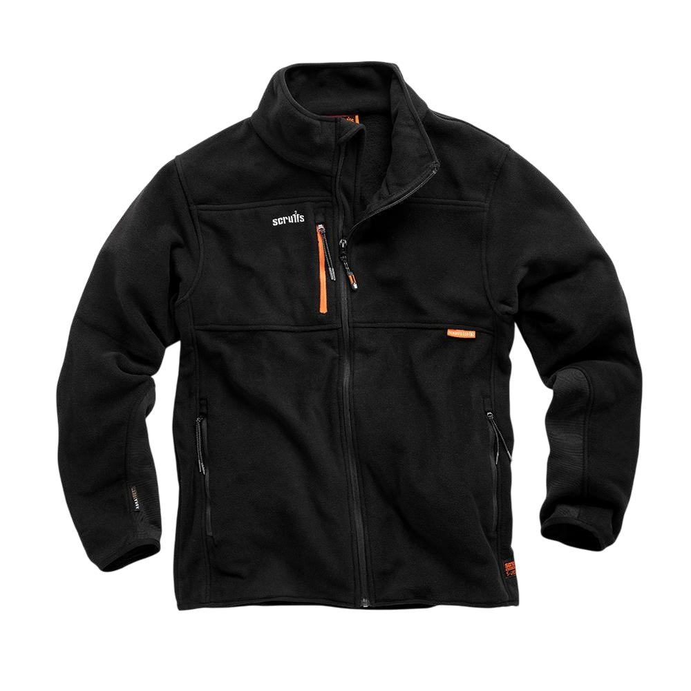 Black - Front - Scruffs Mens Eco Abratect Worker Fleece Jacket