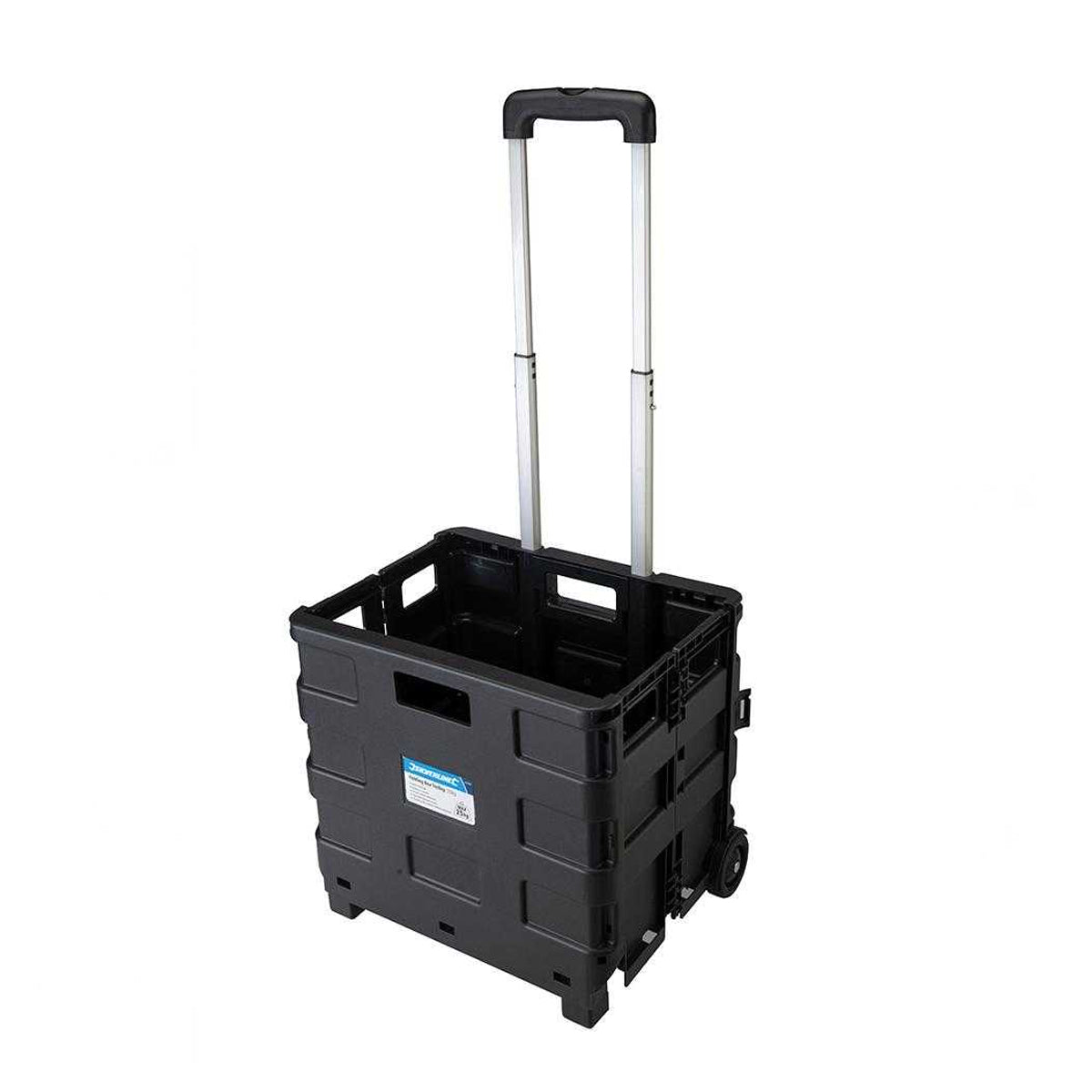 Black - Side - Silverline Folding Box Trolley