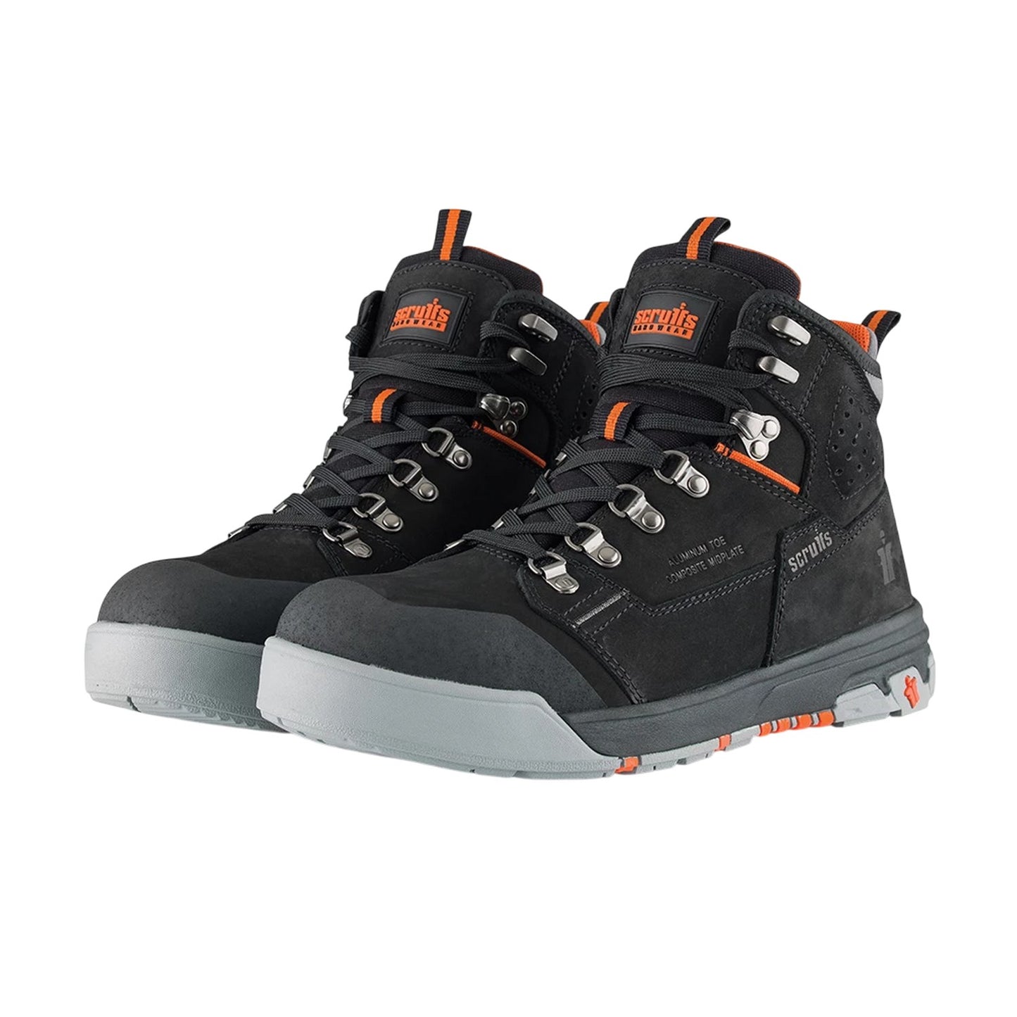 Black - Front - Scruffs Mens Hydra Nubuck Safety Boots