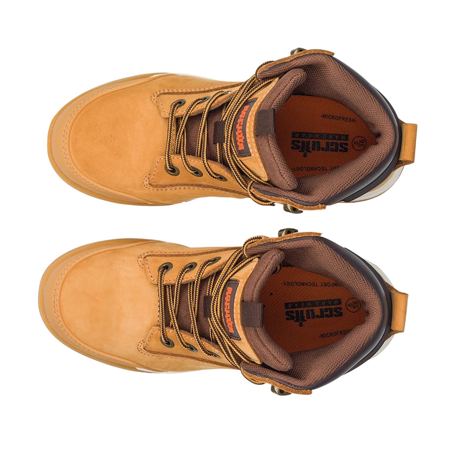 Tan - Pack Shot - Scruffs Womens-Ladies Switchback Nubuck Safety Boots