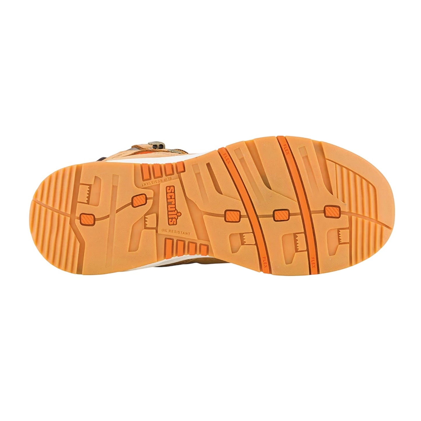 Tan - Close up - Scruffs Womens-Ladies Switchback Nubuck Safety Boots