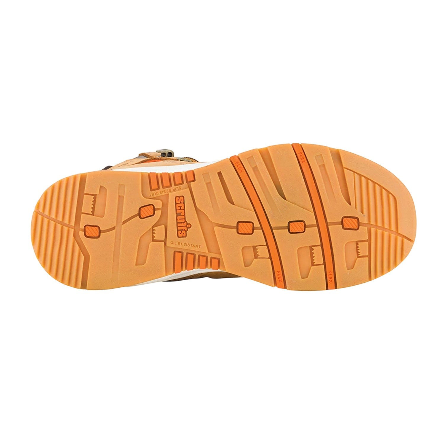 Tan - Close up - Scruffs Womens-Ladies Switchback Nubuck Safety Boots