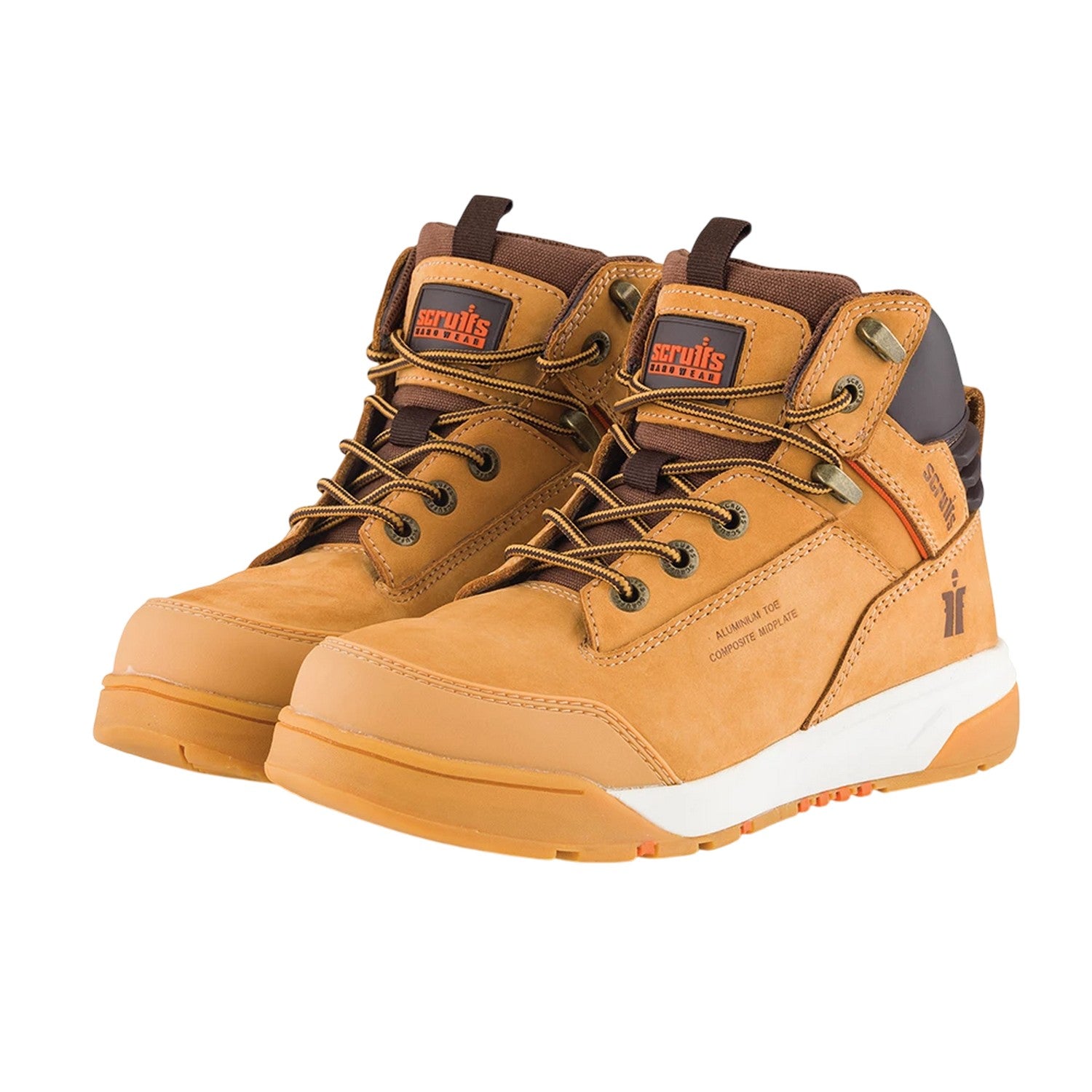 Tan - Front - Scruffs Womens-Ladies Switchback Nubuck Safety Boots