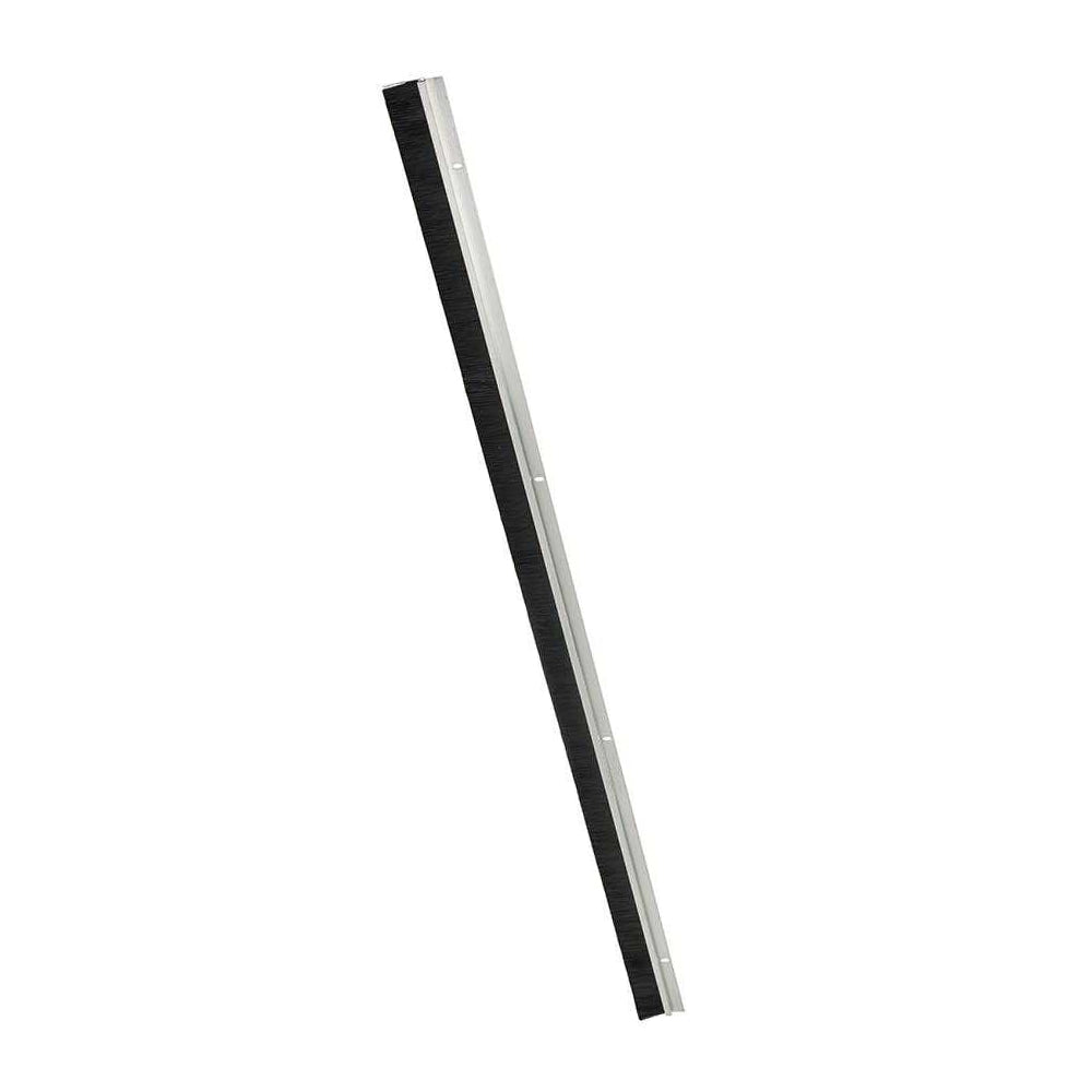 Aluminium Grey-Black - Back - Fixman Door Brush Strip (Pack of 2)