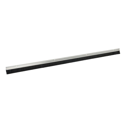 Aluminium Grey-Black - Front - Fixman Door Brush Strip (Pack of 2)