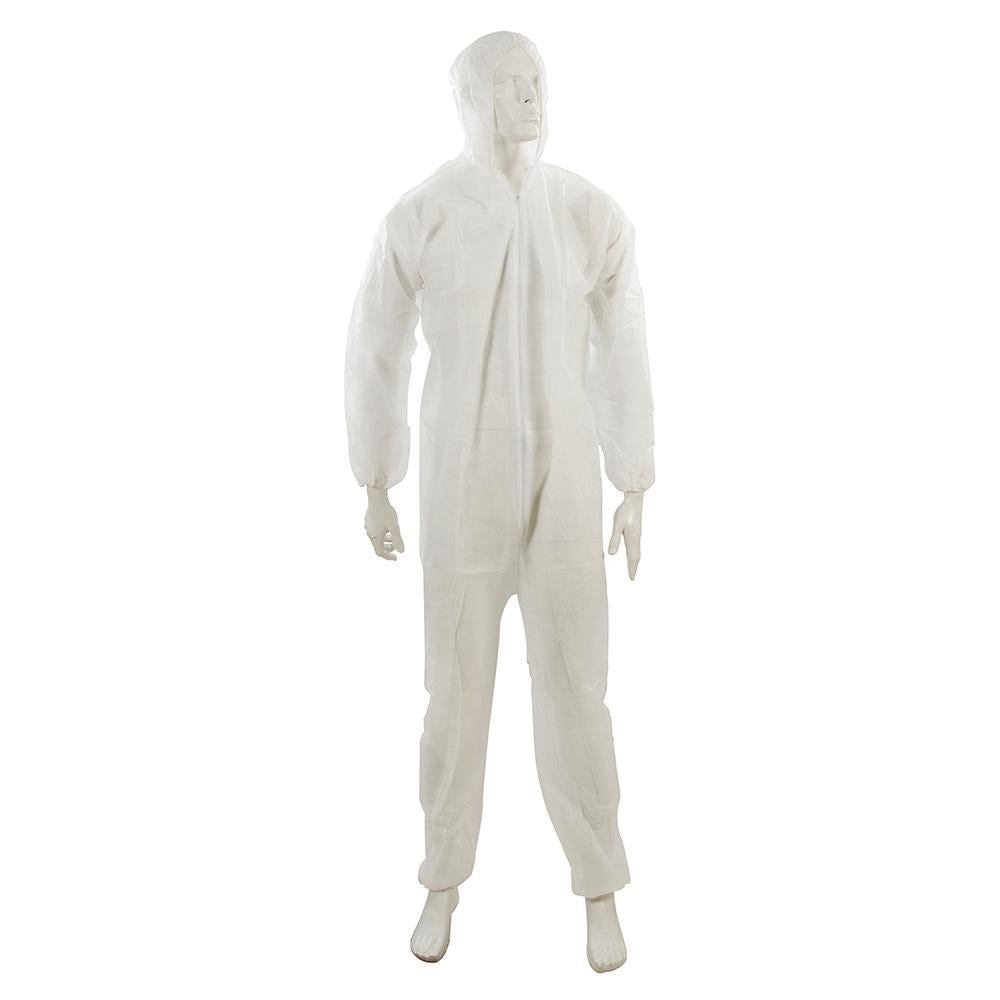 White - Front - Silverline Unisex Adult Overalls