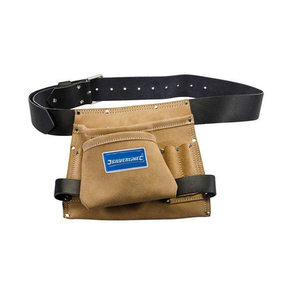 Brown-Black - Front - Silverline Leather Tool Bag