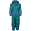 Teal - Front - Trespass Kids Unisex Dripdrop Padded Waterproof Rain Suit