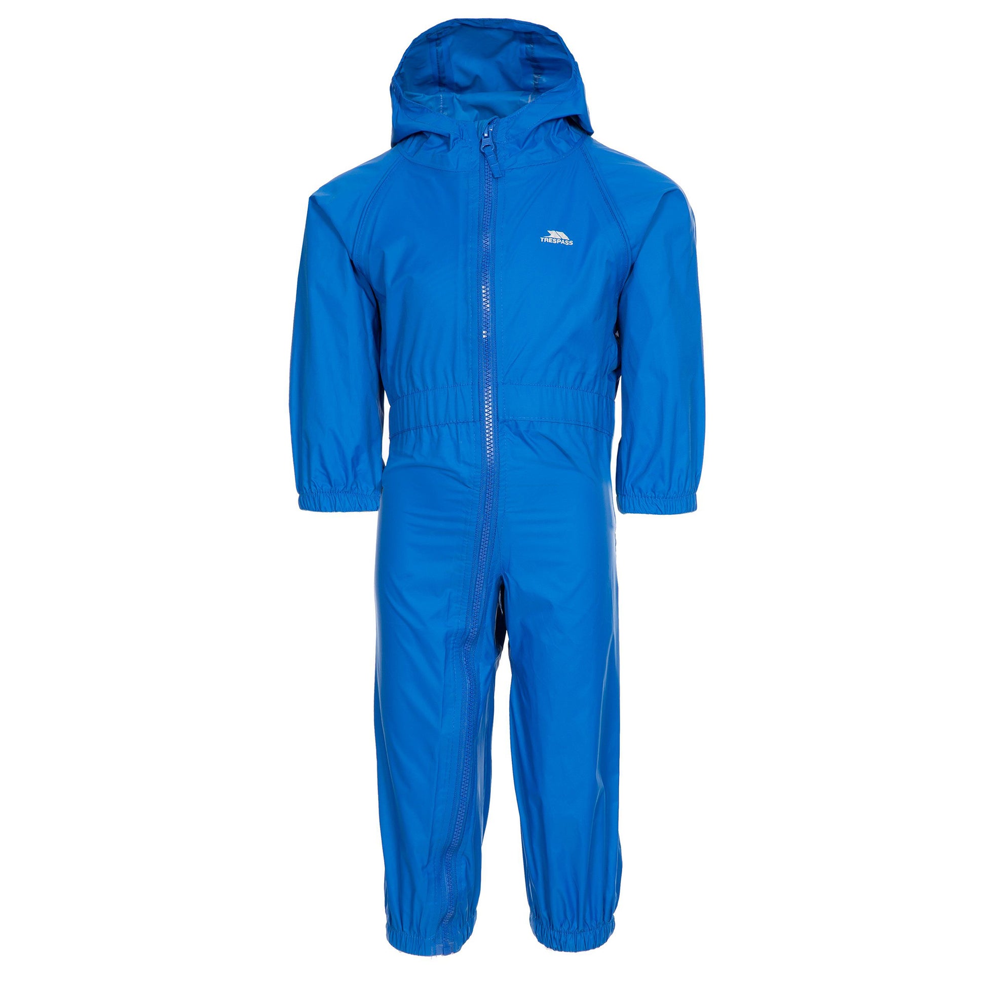 Cobalt - Front - Trespass Kids Unisex Dripdrop Padded Waterproof Rain Suit