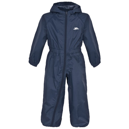 Navy Blue - Front - Trespass Kids Unisex Dripdrop Padded Waterproof Rain Suit