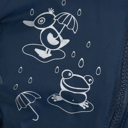 Navy Blue - Side - Trespass Baby Unisex Dripdrop Padded Waterproof Rain Suit