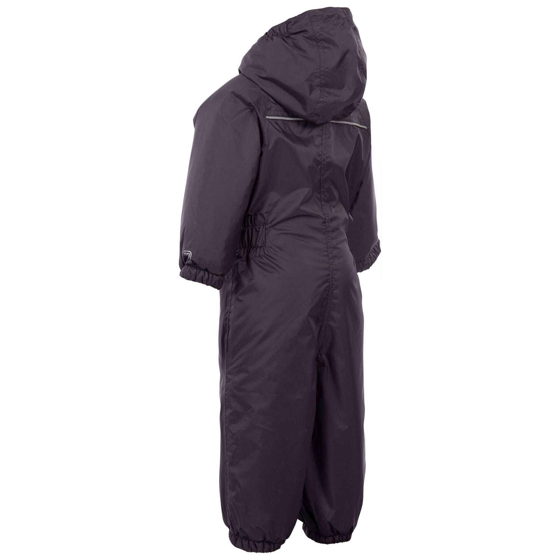 Dark Grey - Back - Trespass Baby Unisex Dripdrop Padded Waterproof Rain Suit