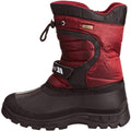 Red - Side - Trespass Youths Unisex Kukun Pull On Winter Snow Boots