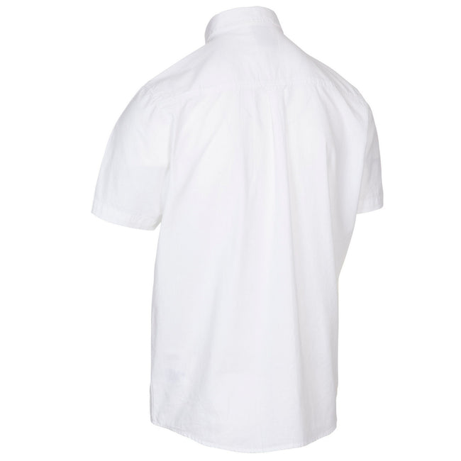White - Back - Trespass Mens Slapton Short Sleeve Shirt