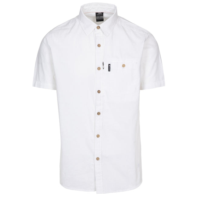 White - Front - Trespass Mens Slapton Short Sleeve Shirt