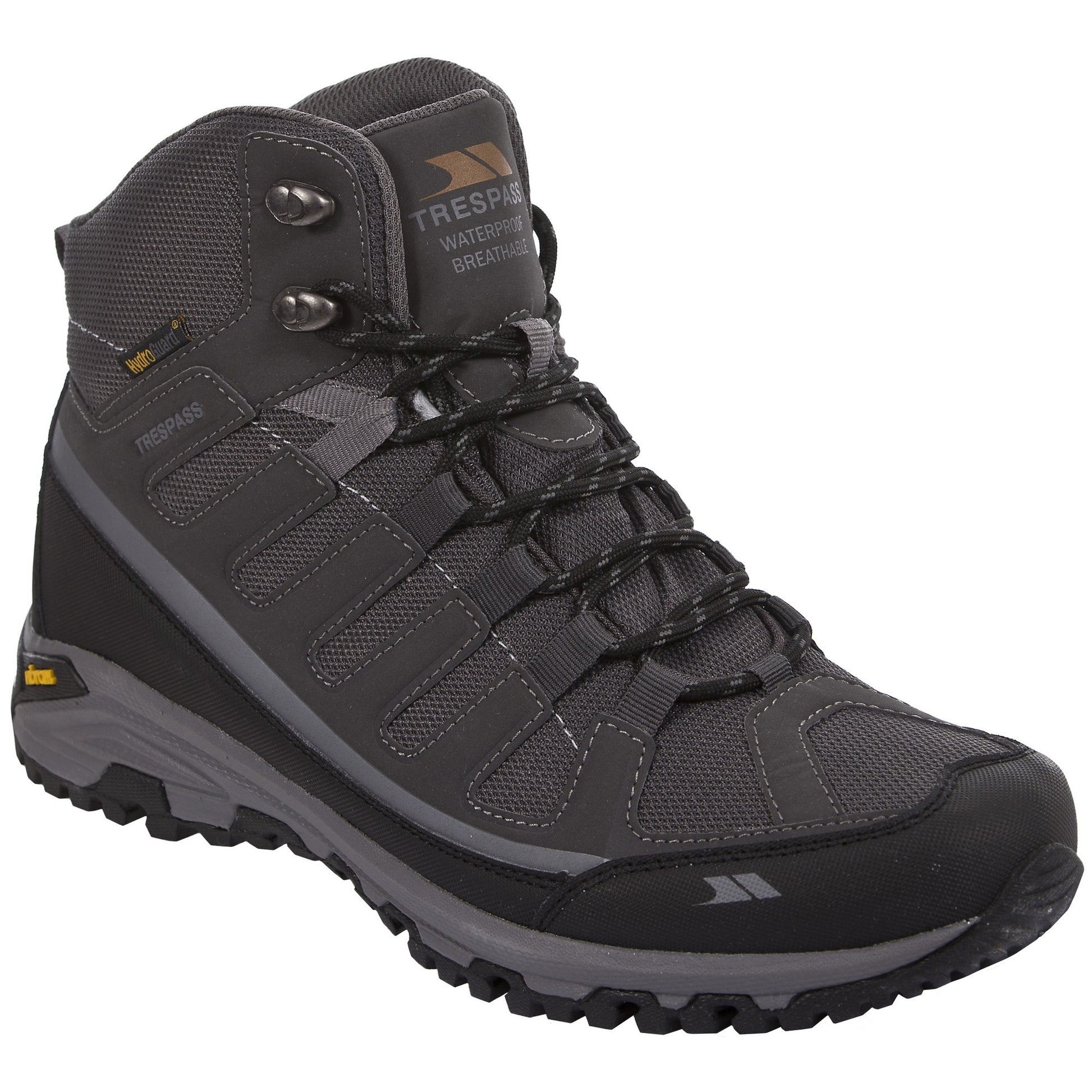 Castle - Front - Trespass Mens Tennant Waterproof Hiking Boots