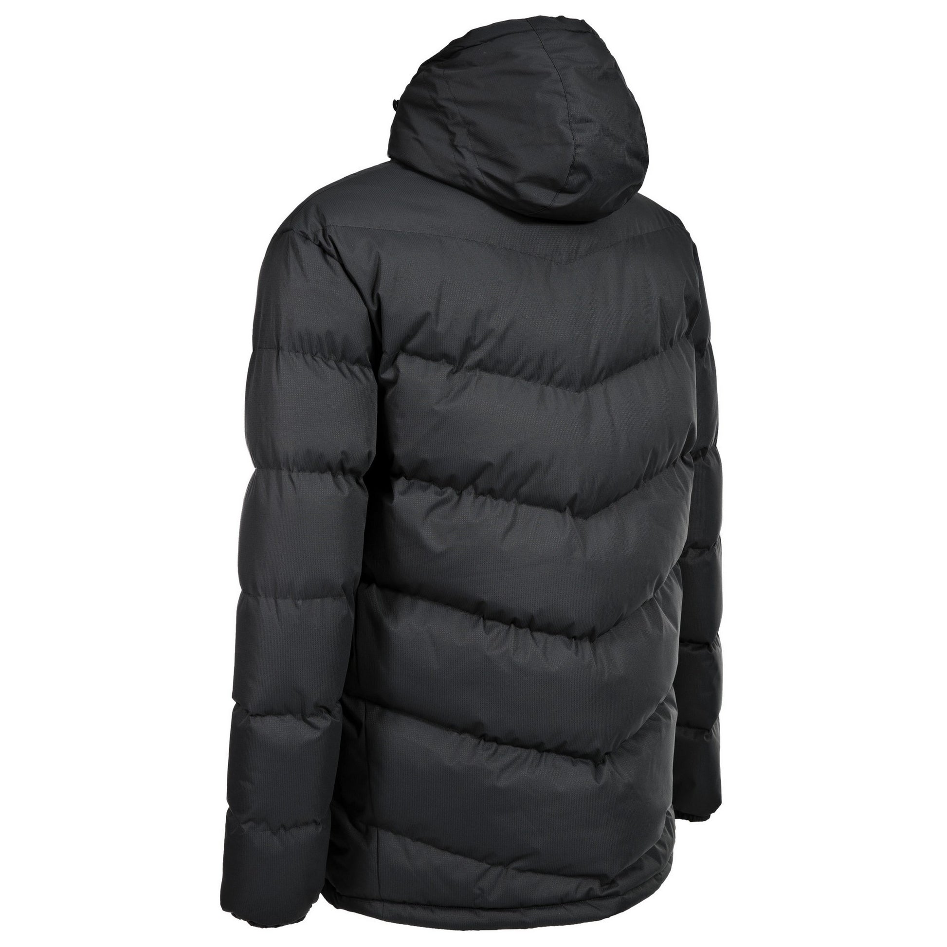 Black - Back - Trespass Mens Blustery Padded Jacket